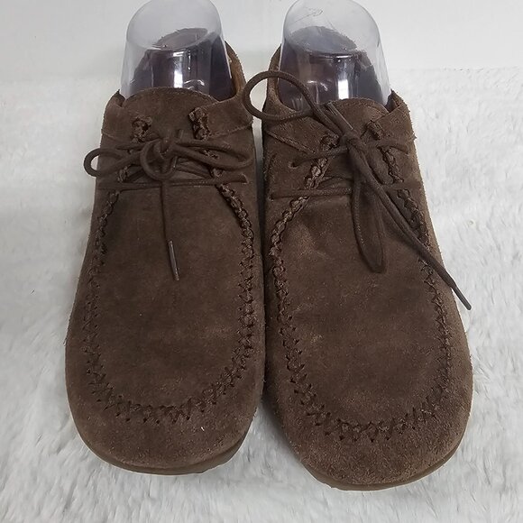 BOC Brown Suede Lace Brogues Grunge Gorp Retro Preppy Casual 8.5 - Picture 2 of 10